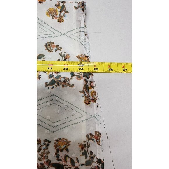 NWT Matilda Jane Floral Belcourt Blouse White Blouse With Ruffle Neckline & Puff - Picture 12 of 12